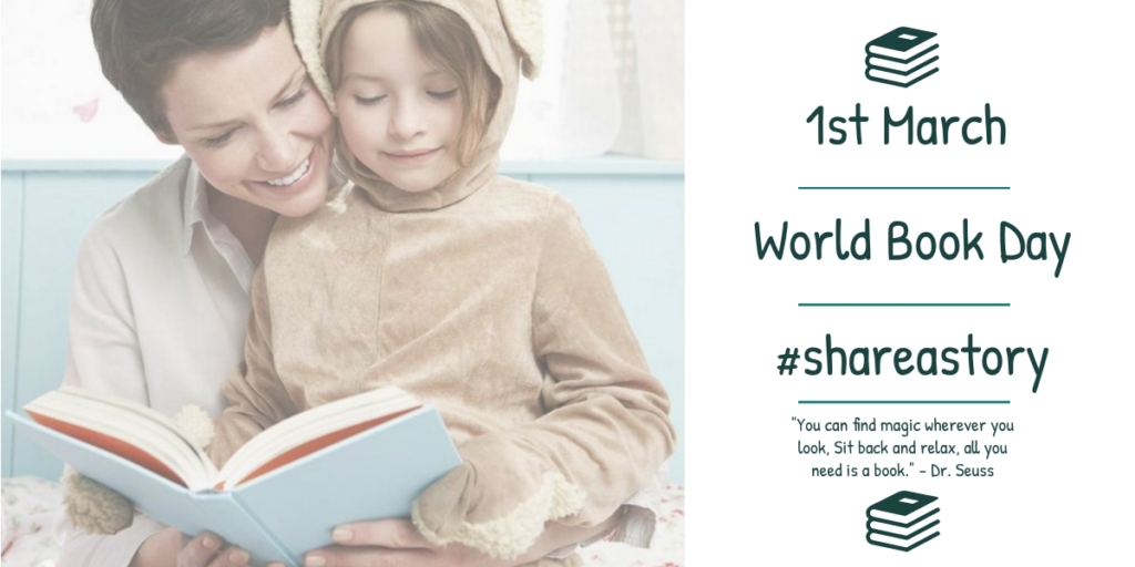 Mother and child reading together on World Book Day.